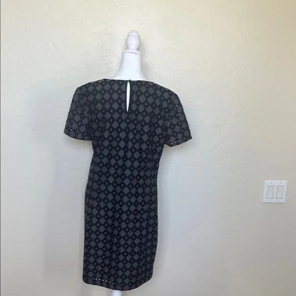 Banana Republic Cobalt Blue/Black Geometric Design Dress Size12. - Picture 5 of 10